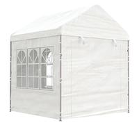 Genérico Cenador con Techo Polietileno Blanco 2,28x2,23x2,69 m,Casa y jardín,Jardín,Artículos de Exterior,Estructuras de Exteriores,Carpas y cenadores-362629