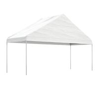 Genérico Cenador con Techo Polietileno Blanco 4,46x5,88x3,75 m,Casa y jardín,Jardín,Artículos de Exterior,Estructuras de Exteriores,Carpas y cenadores-3155518