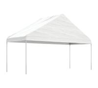 Genérico Cenador con Techo Polietileno Blanco 5,88x2,23x3,75 m,Casa y jardín,Jardín,Artículos de Exterior,Estructuras de Exteriores,Carpas y cenadores-362639