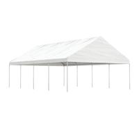 Genérico Cenador con Techo Polietileno Blanco 8,92x5,88x3,75 m,Casa y jardín,Jardín,Artículos de Exterior,Estructuras de Exteriores,Carpas y cenadores-3155520