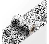 Genérico Cenefa Adhesiva de PVC para Pared, Impermeable y Extraíble - Decoración Autoadhesiva para Cocina, Baño, Salón y Dormitorio, 30cm x 240cm (Estilo 15)