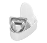 Genérico Cenicero de Pared para Baño Tapa a Prueba de Viento, Mini Cenicero de Acero Inoxidable y Plástico, Diseño Divertido Forma de Inodoro, Soporte de Montaje sin Perforación para Hogar