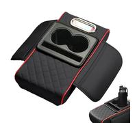 Genérico Center Console Cover, Car Armrest Pad, 13.78x8.27in Phone Cup Holder, Multifunctional Cushion Design, Protective Authentic Material for Car Interior Armrest Box Organization Use