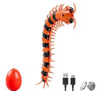Genérico Centipede Cat Toy, Interactive Remote Control Snake Electric Prank Toy, Realistic Simulation Smart Sensing Remote Control Animals Toy USB Rechargeable (#1)