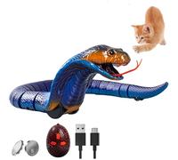 Genérico Centipede Cat Toy, Realistic Simulation Smart Sensing Remote Control Animals Toy, Interactive Remote Control Snake Electric Prank Toy (Blue Snake)