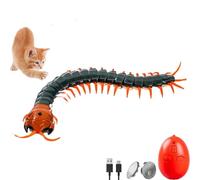 Genérico Centipede Cat Toy, Realistic Simulation Smart Sensing Remote Control Animals Toy, Interactive Remote Control Snake Electric Prank Toy (Black Centipede)