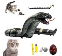 Genérico Centipede Cat Toy, Realistic Simulation Smart Sensing Remote Control Animals Toy USB Rechargeable,Interactive Remote Smart Sensing Snake, Remote Control Snake Electric Prank Toy (Snake C)