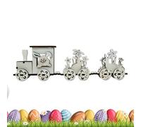 Genérico Centros de Mesa de Madera con Tren y Conejo. Decorativos de Mesa, Modelo Elegante Hecho a Mano para una exhibición o Diaria, añadir carácter y