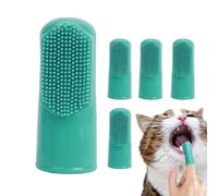 Genérico Cepillo De Dedo para Perro - Silicona 5.2x2cm 5PZ Profesional para Gato Y Perro | Accesorio Higiene Mascotas, Suministros para Cachorro Y Gato