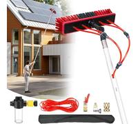 Genérico Cepillo de Lavado Telescópico, 3-20M Extensible, Limpieza Paneles Solares, Techo de Terraza, Set de Limpieza para Jardín de Invierno (35cm Cepillo,12m)