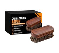Generico Cepillo para detalles de coche - Cepillo de cerdas para limpiar el polvo del coche - para lavado, para vehículo, rueda, salpicadero, asiento de piel, alfombra, boquilla, hendidura de