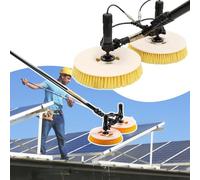 Genérico Cepillo para Limpiar Cristales, Kit de pértiga telescópica con Suministro de Agua para Uso doméstico, Cepillo Giratorio para Paneles solares, Kit de pértiga con Suministro de Agua para la li
