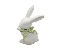 Genérico Ceramic Bunny Statue - Rabbit Decor | Porcelain Rabbit Decoration, Modern Art Spring Easter Accent for Bowl, Shelf, Mantel & Mesa, Cute Home Decor for Weddings, Parties & Seasonal Display
