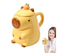 Genérico Ceramic Capybara Taza, 3D Cute Animal Coffee Cup, Creative Tazas, 500 g, (5,55 x 4,06 x 4,49 pulgadas), Novelty Present For Coffee, Milk, té, cumpleaños, Año Nuevo, Easter