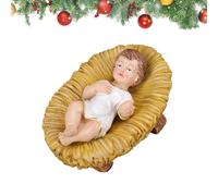 Genérico Ceramic Christmas Ornaments - Holy Family Miniatures Statue Baby Jesus Ornament, Ceramic Christian Tree Decoration, For Family Friends and Christian Indoor and Outdoor Party Supplies