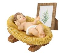 Genérico Ceramic Christmas Ornaments - Holy Family Miniatures Statue Baby Jesus Ornament, Ceramic Christian Tree Decoration, For Family Friends and Christian Indoor and Outdoor Party Supplies