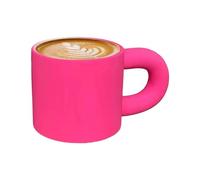 Genérico Ceramic Coffee Cup, 300 ml Chubby Red Mug, gran capacidad para café, té, agua o cocina, decoración del hogar, 5,71 x 3,54 x 3,15 pulgadas, Ideal Daily Use