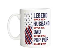 Genérico Ceramic Coffee Cup 330 ml, Men's Drinkware Mug, Coffee Milk Drinking Mug, for Dad Husband Grandpa Father's Day Birthday Home Office Party Holiday Gift Daily Use Beverage Cup