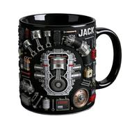 Genérico Ceramic Coffee Tazas, Vintage Mechanical Cup, Engine-Inspired Design with Anti-Slip Handle, Tea and Coffee Drinking, Home, Office, Holiday