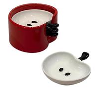 Genérico Ceramic Condiment Cups, Stackable Appetizer Plates, 4.06x4.13 Inches Soy Sauce Dish, Kitchen Dipping Vessel, Ceramic Dipping Bowls for Details, Home Kitchen Sushi Usage Premium Culinary Set