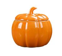 Genérico Ceramic Jar, Candy Bowl, Pumpkin Shaped, Compact Size Airtight Food Container, Thanksgiving Storage for Kitchen, Party, Bedroom, Dorm, Living Room and Fall Decoration, Orange