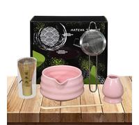 Genérico Ceramic Matcha Set - Servicio de té japonés con Matchaa Bowl 560 ml, batidor, tamiz, espátula y stand, accesorios tradicionales de matcha para té verde y espumoso