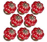 Genérico Ceramic Pumpkin Cabinet Knobs, Set of 8 Round Handles, Includes Zinc Alloy Mounting Screws, Modern Pull Handles for Drawers and Cabinets, for Stylish Home Decor, 3.9x2.7x3.8cm