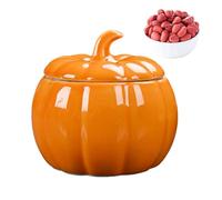 Genérico Ceramic Pumpkin Jar, Fall Storage Container, Candy Holder, Small, Large, Airtight Lid Keeps Treats Fresh, Thanksgiving Cute Seasonal Design for Kitchen, Party, Bedroom, Dorm Use