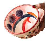 Genérico Ceramic Rice Bowls - 5 Inch 520ml | Stackable Microwave Safe Dinner Bowl | Aesthetic Reusable Soup Cereal Noodle Serving Bowl For Home Apartment Kitchen Dining Restaurant Farmhouse Use