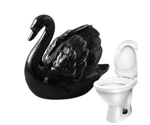 Generico Ceramic Swan Screw Covers - Toilet Bowl cap Decor, Modern Accent Piece with Easy Setup, Resin Frame with, Cover Styling Portable Feature, Lifestyle Accessories for RV, Countertop, Window