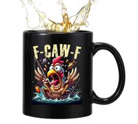 Generico Cerámica - Forma de gallina de 5 pulgadas | Recipiente de cerámica - para café o té de 12 oz con divertido diseño animal, regalo de cumpleaños para mujeres y uo