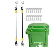 Genérico Cerradura De La Tapa Del Bote De Basura - Cerradura A Prueba De Osos, Cable De Seguridad Para El Contenedor | De Bloqueo De Cuerda De Alambre Recubierto De Goma Duradera, Kit De Fijac