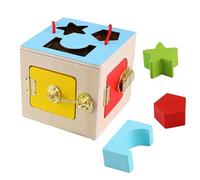 Genérico Cerradura Madera - Puzzle Educativo Puertas Y Cierres, Juego Mecanismos Aprendizaje | Desarrollo Resolución Problemas Motricidad Fina Niños
