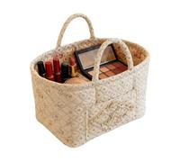 Genérico Cesta Acolchada de Almacenaje - Tote Plegable Boho Floral - Cesta de Compra Grande con Asas,para Dormitorio, Ropa, Pañales, Maquillaje, Cuarto, Picnic, Viaje, Coche, Compras