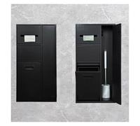 Genérico Cesta de Ducha de Acero Inoxidable con Cesta empotrada multinivel y Soporte para Papel higiénico para artículos Esenciales de baño, fácil instalación, diseño Que Ahorra Espacio (Negro, 67x30