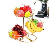 Generico Cesta de frutas - 3-Tier Metal Non-Slip Space Saving Storage | Fruit Basket For Kitchen Counter For Home Pantry Cabinet Apartment Restaurant Food Vegetable Potato Bread Snack