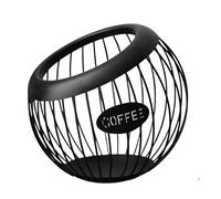 Generico Cesta para cápsulas de café - Organizador de escritorio, porta café de hierro, contenedor para guardar objetos de gran capacidad | Contenedor de mostrador, accesorio elegante, organizador