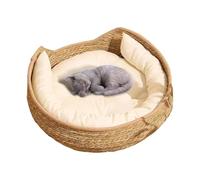 Genérico Cesta para Gato - Cama de Cuerda Des algodón con Almohada Paras Dormir Gatos, Tejido Cómodxo para Mascotas: la x, el Descanso, el Sueño y ELS Rasguño | Paras y Cachorros de T