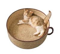 Genérico Cesta para Gato con Cama,Acolchado Tipo Cúpula - Cesta de Algodón Tejido a Mano,para el salón, la Mesa, Junto a la Cama, el Dormitorio, Suelo, rincón, la Ventana