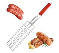 Generico Cesta para Hot Dog | Portátil, mango de madera resistente al calor | Porta cesta para barbacoa, casa, camping, picnic, fogata, , filetes, carne, pescado y salchichas