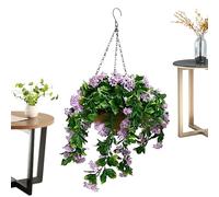 Genérico Cestas Colgantes Artificiales,Follaje Realista de Árbol de Jazmín del - 39,9 Cm Plantas Colgantes Artificiales para Exterior,para Hogar, Apartamento, Patio, Jardín, Balcón,