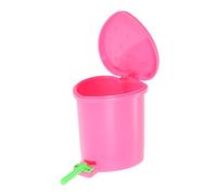 Genérico Cesto De Basura De Fresas Bote De Basura Pequeño Cestas De Misceláneas Bote De Basura De Escritorio Cubo De Basura Juguete Loro Bote De Basura De Fresa Lata De Reciclaje Rosa Abs
