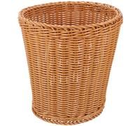 Genérico cesto de basura para baño cesta tejida color marrón con diseño delicado y función multiusos
