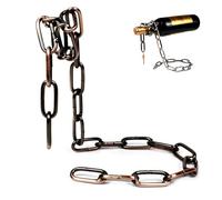 Genérico Chain Wine Rack - Wine Bottle Holder | Floating Wrought Iron WineRack Ornament | Countertop WineRack | Floating Iron Link Bottles Rack | Countertop Bottle Storage Holds Bottles