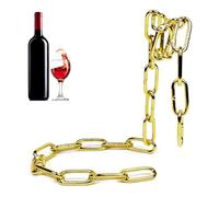 Genérico Chain Wine Rack - Wine Bottle Holder | Floating Wrought Iron WineRack Ornament | Countertop WineRack | Floating Iron Link Bottles Rack | Countertop Bottle Storage Holds Bottles