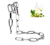 Genérico Chain Wine Rack - Wine Bottle Holder | Floating Wrought Iron WineRack Ornament | Countertop WineRack | Floating Iron Link Bottles Rack | Countertop Bottle Storage Holds Bottles