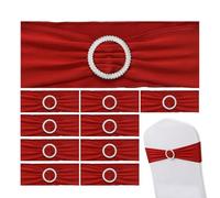 Genérico Chair Bow Sash, Elastic Chair Cover, Party Decoration Ribbon, Stretchable Elegant Design for Wedding Banquet Reception Dining Decor Celebration Styling Use 13.78x5.12 Inches