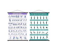 Genérico Chair Yoga Chart - Multiple Poses Foldable Wall Mount