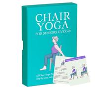 Genérico Chair Yoga Deck, Seated Exercise Chart, Low Fitness Guide, 12.7×7.6cm, Illustrated Pose Reference, Wellness Poster Set, for Seniors Over 70, Home and Office Stretching Individuals Aiming