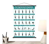 Generico Chair Yoga Wall Chart for Seniors And Beginners, Durable Foldable Art Cloth And PVC Poster, Exercise Guide for Home Or Gym, Wall Decoration, 40x60cm, Easy Display